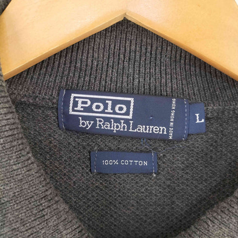 ポロバイラルフローレン Polo by RALPH LAUREN ポニー刺繍 コットン ニットポロシャツ メンズ import:L