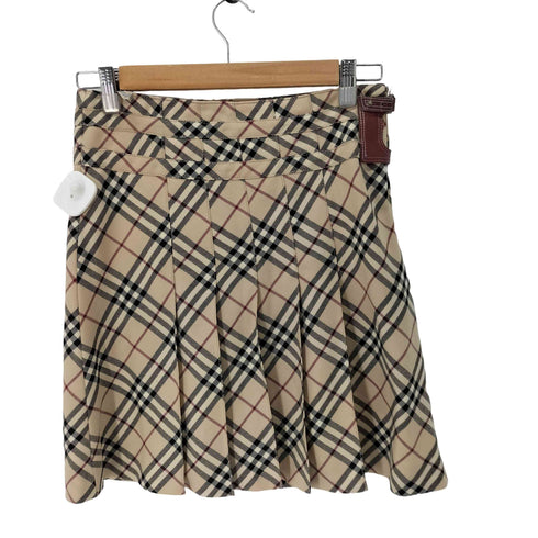 バーバリーブルーレーベル BURBERRY BLUE LABEL ノヴァチェックプリーツミニスカート レディース EUR:38