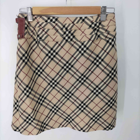 バーバリーブルーレーベル BURBERRY BLUE LABEL ノヴァチェックプリーツミニスカート レディース EUR:38
