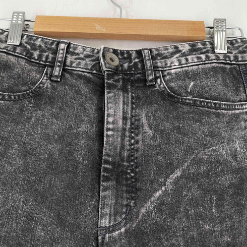 ドレスレイブ DRESSLAVE ケミカルウォッシュ ブラックデニムパンツ レディース 38