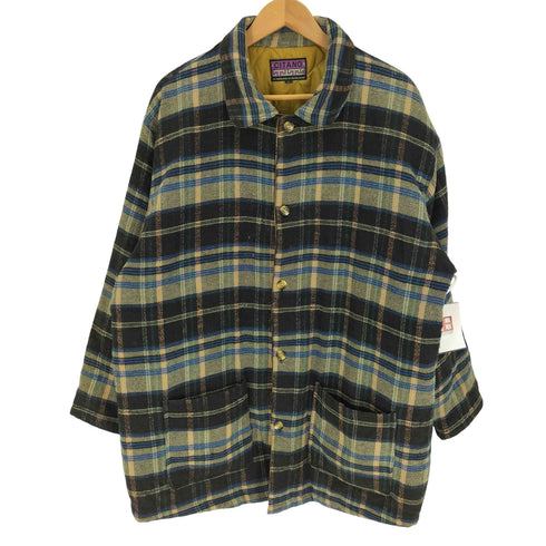 CITANO 裏地キルティング チェック シャツジャケット メンズ import:L