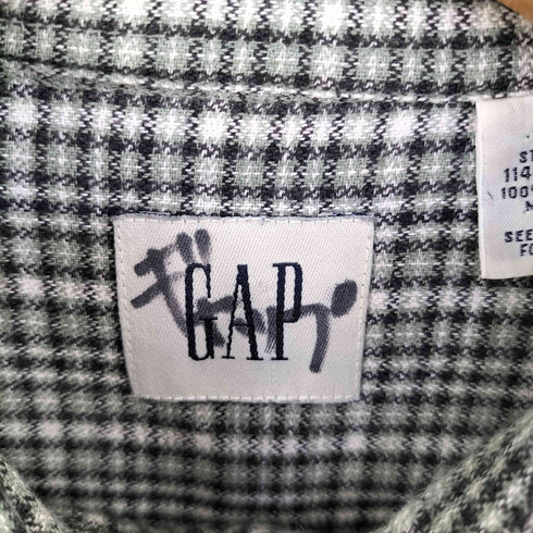 ギャップ Gap OLD コットン チェックネルシャツ メンズ import:M
