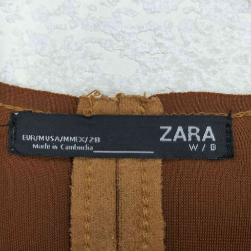 ザラ ZARA 裾ファー切替ノーカラーコート レディース JPN:M