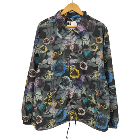 アベイシングエイプ A BATHING APE 24AW FLORAL CAMO BATHING APE LOGO NYLON COACH JACKET メンズ XL