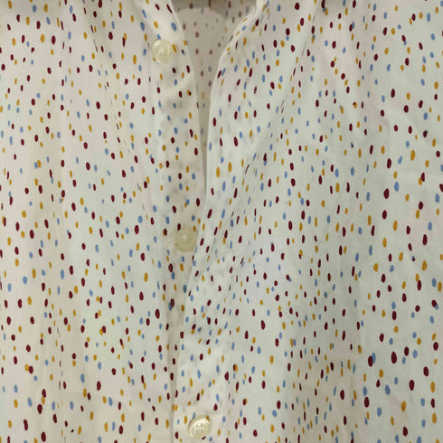 ザラ ZARA マルチカラードット柄シャツ メンズ JPN:L