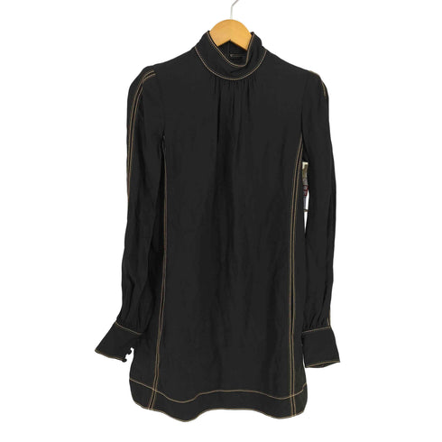 マークジェイコブス MARC JACOBS Black Mock Neck Shift Dress レディース 0