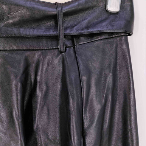 ザラ ZARA ベルテッド フェイクレザースカート レディース import:M