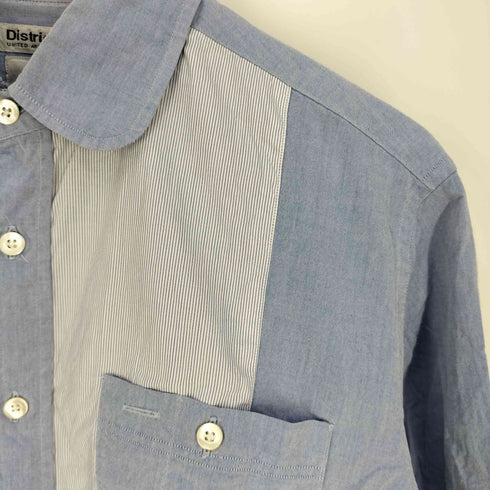 ディストリクトユナイテッドアローズ District UNITED ARROWS ストライプ切替 丸襟 ラウンドカラーシャツ メンズ JPN:2