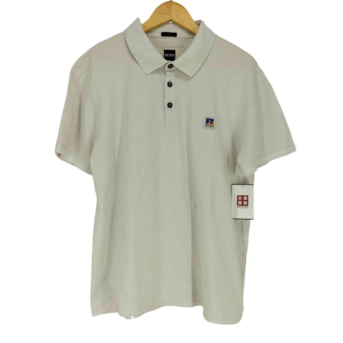 ヒューゴボス HUGO BOSS SLIM FIT コラボワッペンロゴ ポロシャツ メンズ XXXL