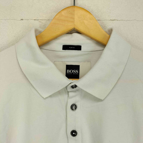 ヒューゴボス HUGO BOSS SLIM FIT コラボワッペンロゴ ポロシャツ メンズ XXXL