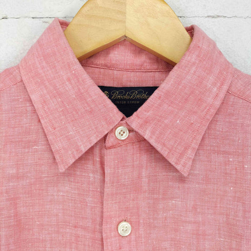 ブルックスブラザーズ BROOKS BROTHERS IRISH LINEN リネンボタンシャツ メンズ import:M
