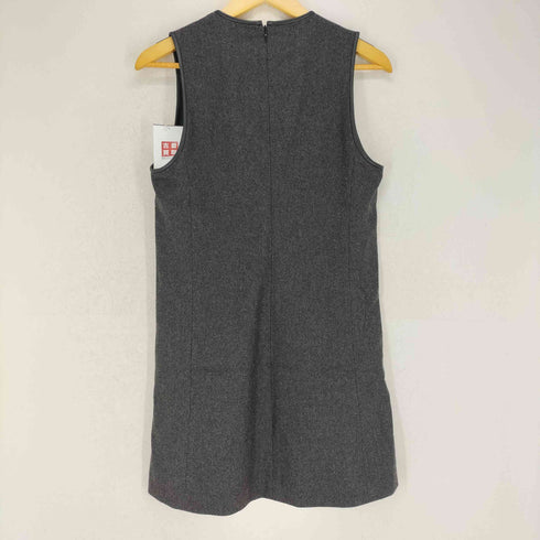 ポロラルフローレン POLO RALPH LAUREN カウレザーパイピング ウール ノースリーブ ワンピース レディース 6