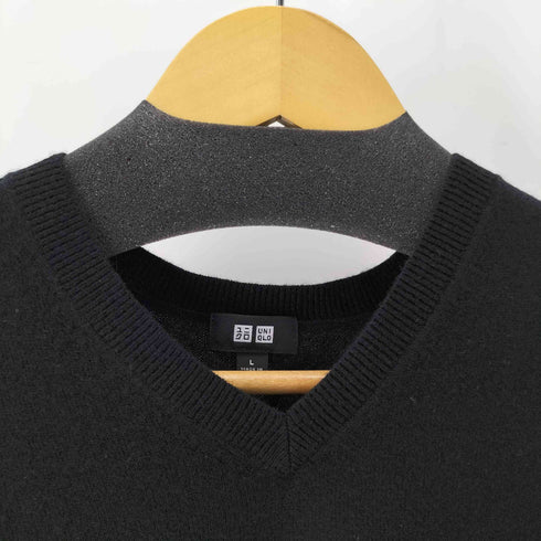 ユニクロ UNIQLO カシミア100% Vネックニット メンズ JPN:L