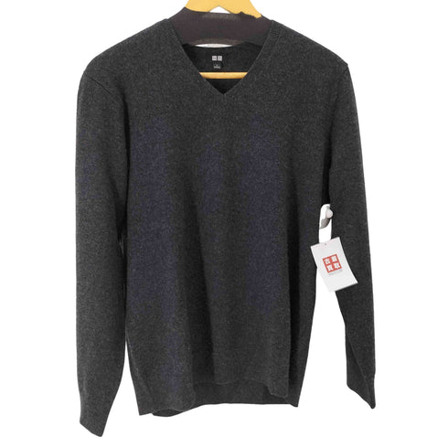 ユニクロ UNIQLO カシミア100% Vネックニット メンズ JPN:L