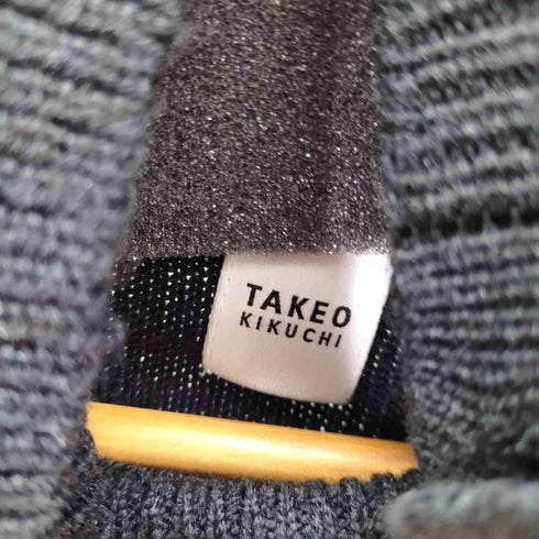 タケオキクチ TAKEO KIKUCHI アクリル混デザインウールニット メンズ