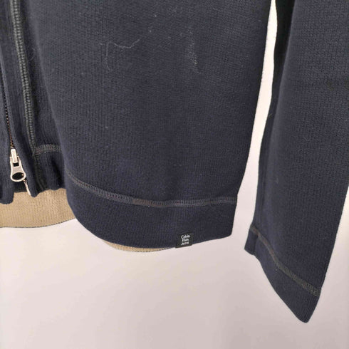 カルバンクラインジーンズ Calvin Klein Jeans フロントロゴ ジップアップニット メンズ import:M