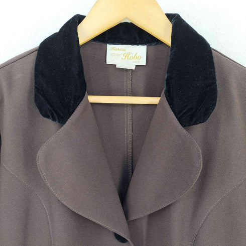 FASHION HOBO #760 USA製 ベロア切替 ジャケット レディース import:L