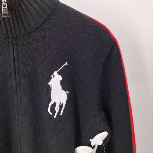 ポロラルフローレン POLO RALPH LAUREN USA ビッグポニー刺繍 ジップアップウールニット メンズ import:M