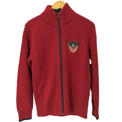 トミーヒルフィガー TOMMY HILFIGER フロントワッペンジップアップニット メンズ import:M