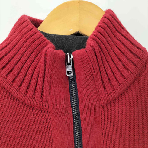 トミーヒルフィガー TOMMY HILFIGER フロントワッペンジップアップニット メンズ import:M