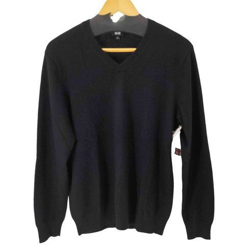 ユニクロ UNIQLO カシミア100% Vネックニット メンズ JPN:L