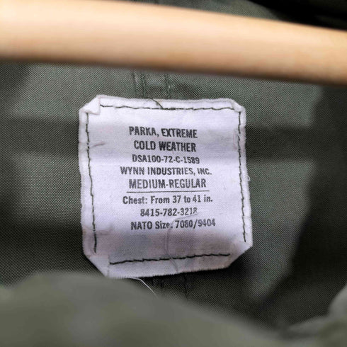 ユーエスアーミー U.S. ARMY 70S M-65 FISHTAIL PARKA フィッシュテールパーカー 72年製 メンズ import:M