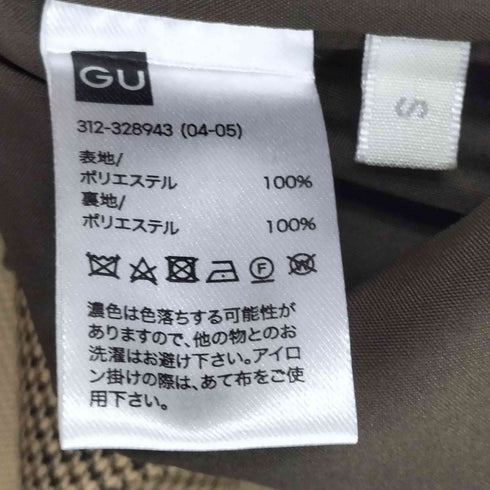 ジーユー GU オーバーサイズチェックコート メンズ JPN:S