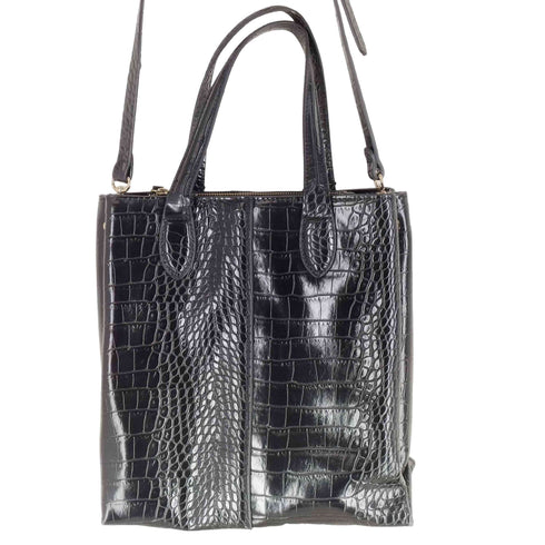 ザラ ZARA 2WAYクロコ型押しショルダーバッグ レディース