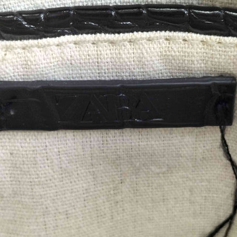ザラ ZARA 2WAYクロコ型押しショルダーバッグ レディース