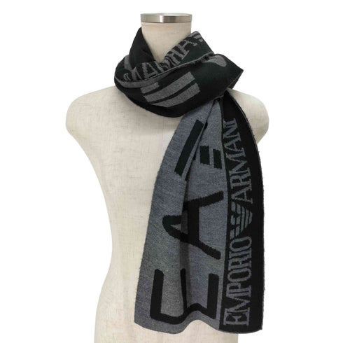 エンポリオアルマーニイーエーセブン EMPORIO ARMANI EA7 ロゴデザインマフラー メンズ