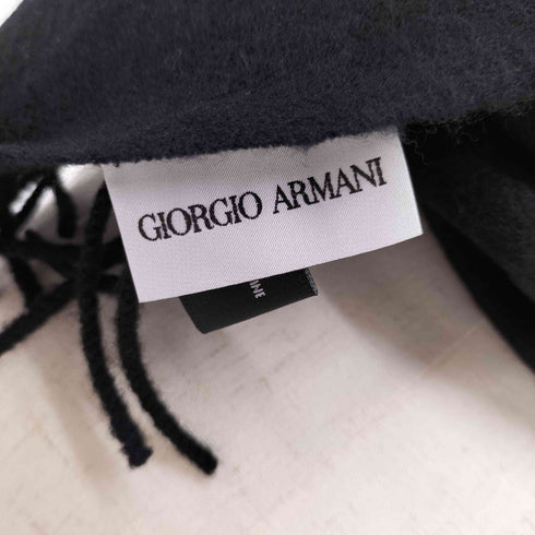ジョルジオアルマーニ Giorgio Armani ロゴ刺繍 ウールマフラー メンズ