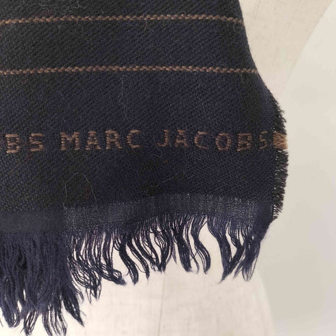 マークジェイコブス MARC JACOBS ボーダーウールマフラー メンズ