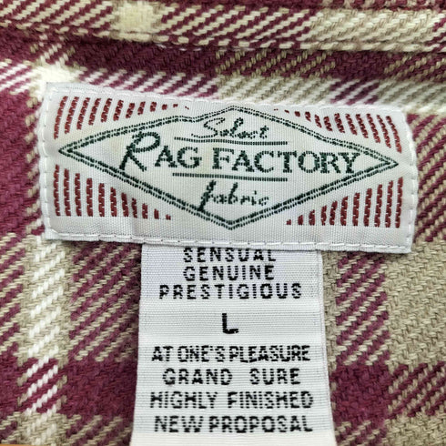 RAG FACTORY L/S ネルシャツ メンズ JPN:L