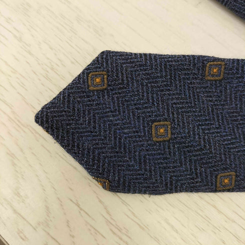 エルメネジルドゼニア Ermenegildo Zegna シルク混 ヘリンボーンツイル 総柄ネクタイ メンズ