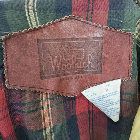 ウールリッチ WOOLRICH 90s MADE IN USA 裏地チェック コーデュロイカラーオイルドジャケット メンズ JPN:M