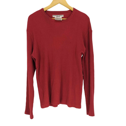 キャサリンハムネットロンドン KATHARINE HAMNETT LONDON コットンリブL/Sニット メンズ JPN:L