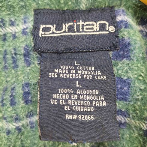 ピューリタン PURITAN コットンチェックL/S ネルシャツ メンズ JPN:L