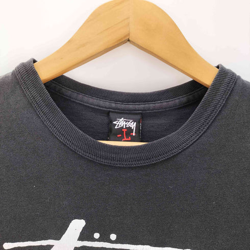 ステューシー Stussy 90-00S OLD LIVIN'STUPID LARGE プリント クルーネック 長袖Tシャツ メンズ JPN:L