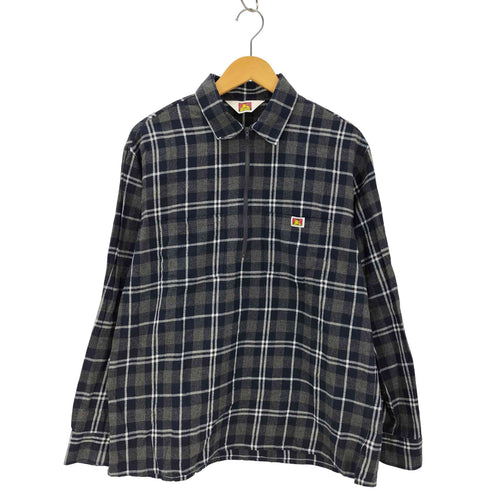 ベンデイビス BEN DAVIS ハーフジッププルオーバー チェック柄シャツ メンズ JPN:4