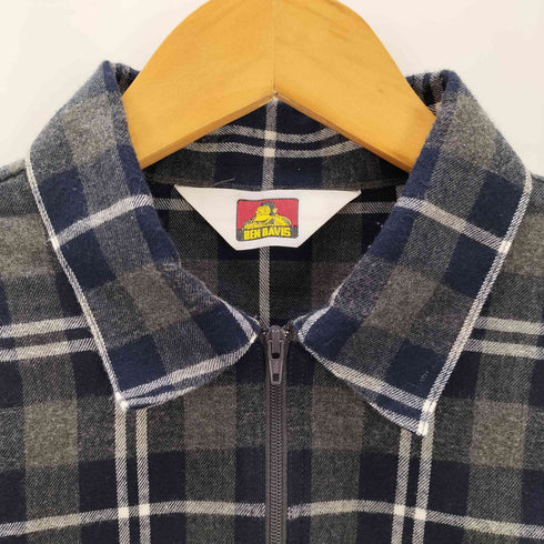 ベンデイビス BEN DAVIS ハーフジッププルオーバー チェック柄シャツ メンズ JPN:4