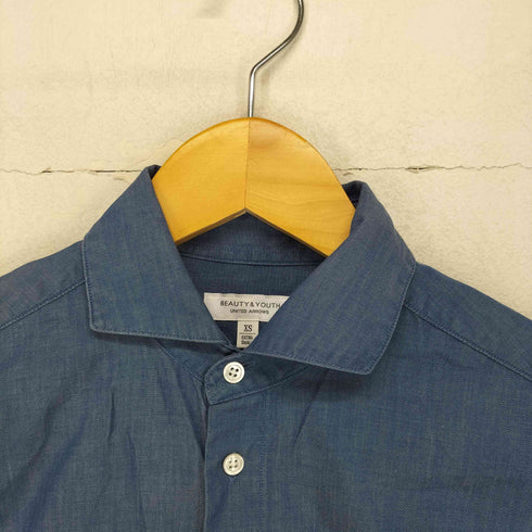ビューティーアンドユースユナイテッドアローズ BEAUTY & YOUTH UNITED ARROWS ヤーンダイ ツイル ワイドカラー シャツ メンズ JPN:XS