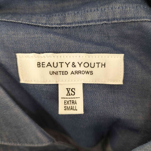 ビューティーアンドユースユナイテッドアローズ BEAUTY & YOUTH UNITED ARROWS ヤーンダイ ツイル ワイドカラー シャツ メンズ JPN:XS