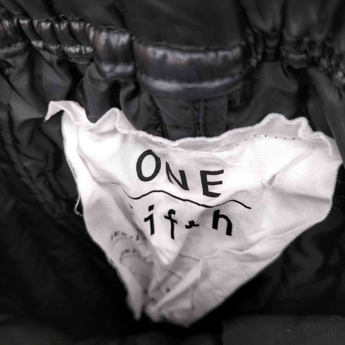 ONE fifth MOUTH quilting over pants BLACK レディース