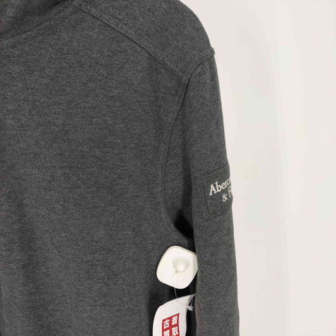 アバクロンビーアンドフィッチ Abercrombie & Fitch ロゴ 刺繍 リバーシブル ジップアップ パーカー メンズ import:M
