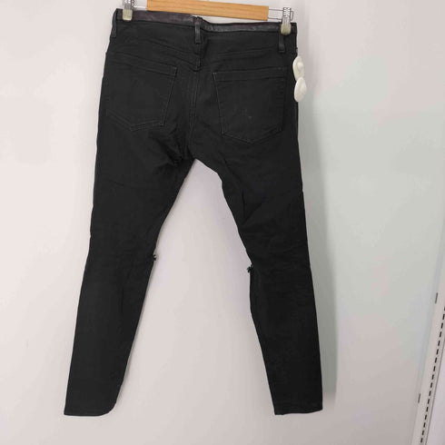 アンダーカバーイズム UNDERCOVERISM 14AW COLD BLOOD期 レザー切替スキニーデニム Leather trimmed skiny damaged pants メンズ JPN:3