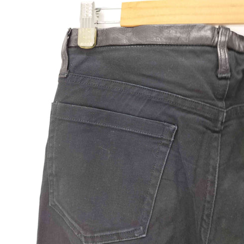 アンダーカバーイズム UNDERCOVERISM 14AW COLD BLOOD期 レザー切替スキニーデニム Leather trimmed skiny damaged pants メンズ JPN:3