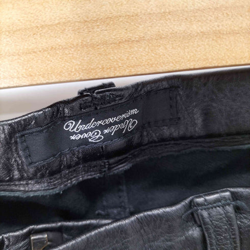 アンダーカバーイズム UNDERCOVERISM 14AW COLD BLOOD期 レザー切替スキニーデニム Leather trimmed skiny damaged pants メンズ JPN:3