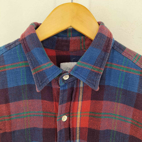 オールドネイビー OLD NAVY チェック コットンフランネルシャツ メンズ import:L