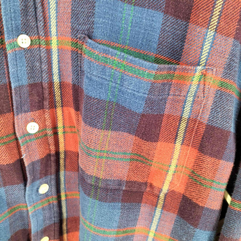 オールドネイビー OLD NAVY チェック コットンフランネルシャツ メンズ import:L