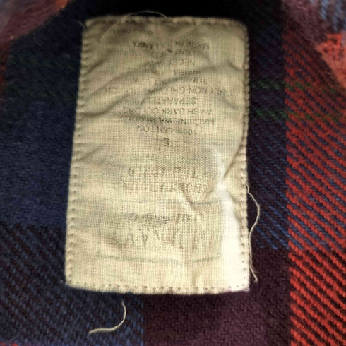 オールドネイビー OLD NAVY チェック コットンフランネルシャツ メンズ import:L